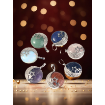 Crescent Moon Star Crystal Stone Pendant Natural Amethyst Rose Quartz Lapis Lazuli Pendant Necklace Jewelry Making No Chain