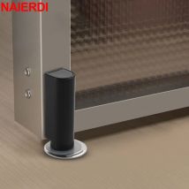 NAIERDI Magnetischer Türstopper aus Edelstahl, robuster Türstopper, schwarz, nagelfrei, Türsaugung, Türhalter, Türbeschläge