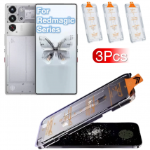 3 Stücke Für ZTE Nubia Redmagic Red Magic 10 10S 9 9S 8 8S 5G Displayschutzfolie Gehärtetes Glas Auto-Positionierung 9H