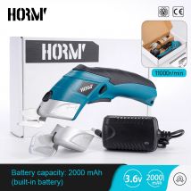 Forbici elettriche ricaricabili USB Hormy 3,6 V tessuto pelle tessuto cartone utensile da taglio in plastica con batteria integrata da 2,0 Ah