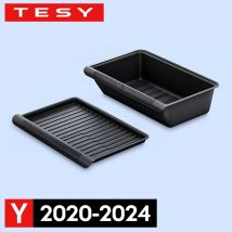 Under Seat Storage Box for Tesla Model Y 2020-2024 Centrol Console Organizer Accessories Underseat Hidden Store Space Bin