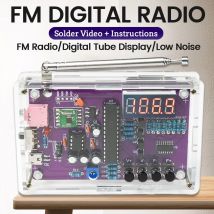 Kit elettronico radio FM fai-da-te Frequenza regolabile 87-108 MHz Display digitale Progetto di saldatura fai-da-te Pratica di saldatura RDA5807S