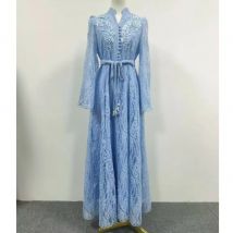Vintage Elegant Flower Print Loose Long Sleeve Maxi Dress Shirt Women Fashion Palace Midi Vestidos Sequin Formal Evening Dresses