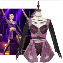 Musical Six Katherine Howard Cosplay Costume Pop Girl Group Sweet Pink Sequin Uniform Singer Carnival Halloween Costume