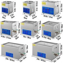 VEVOR 1.3L 2L 3L 6L 10L 15L 22L 30L limpiador ultrasónico lavavajillas lavadora portátil lavavajillas electrodomésticos de ultrasonido