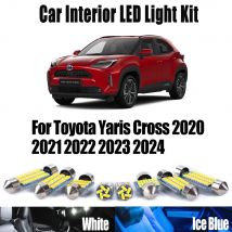 11Pcs Canbus For Toyota Yaris Cross 2020 2021 2022 2023 2024 LED Interior Map Dome Reading Trunk Light Kit Car Bulbs Accessories