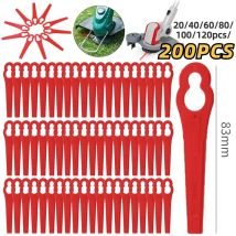 20-200 pz lame per tosaerba plastica L83 lama per taglio erba parti di ricambio lama per falciatrice giardino Cordless tagliaerba