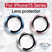 Protector de cámara, anillo de Metal para iPhone 16 Pro Max, anillo de vidrio templado, cubierta de lente trasera, tapa protectora para iPhone 15 Pro Plus