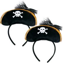 1/2 stücke Pirate Party Schädel Hut Stirnband Kapitän Kappe Kinder Pirate Party Cosplay Kostüm Requisiten Zubehör Halloween Party Decor
