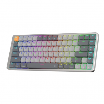 Redragon K652 75% Teclado mecánico RGB inalámbrico, Bluetooth/2.4Ghz/Teclado para juegos ultrafino con tres modos y 84 teclas con cable