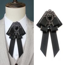 Mab moda czerwona wstążka łuk broszka Rhinestone kryształowa tkanina tkanina sztuka luksusowa suknia ślubna szpilki i broszki prezent dla kobiet