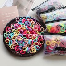 100 pz 2 CM Bambini Fasce Elastiche Per Capelli Ragazze Gum Scrunchie Elastico per I Bambini Nylon Legami Dei Capelli Della Fascia Accessori Per Capelli Del Bambino