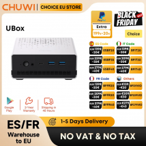 CHUWI UBox Mini PC AMD Ryzen 5 6600H 16 GB DDR5 512 GB SSD Windows 11 Pro 4K 144 Hz Decorazione WiFi 6 BT 5.2 Estendi M.2 1T*2 650 g 128*130,5*57(H) mm