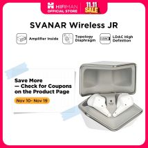 HIFIMAN SVANAR Wireless Jr. Noise Cancelling Bluetooth In-Ear Hi-Fi Earphones with Amplifier Inside, Topology Diaphragm Driver