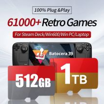 1TB Gaming Card With 61000 Retro Game For SteamDeck/Win Handheld Console Batocera 39 TF Card For PSP/N64/PS3/PS2/PS1/MAME/Neogeo