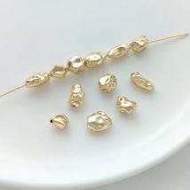 6 Stück 14 Karat Gold gefüllt barock geformte Perle getrennt Perle DIY hand gefertigten Schmuck Material Halskette getrennt Perlen Zubehör