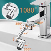 360 °   Rotierende Wasserhahnverlängerung – multifunktionaler, faltbarer und tragbarer Sprühkopf für Badezimmer- und Küchenspülen