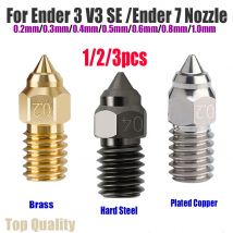 Per Ender 3 V3 SE Ugello ENDER 7/Spider ender 5 S1 Serise 0.2 0.4 0.6 0.8 1.0mm Parti della stampante 3D Ugelli ad alta velocità 1/2/3PCS
