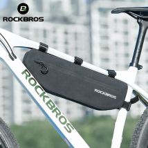 ROCKBROS bolsas para bicicleta bolsa para tubo delantero gran capacidad impermeable bolsa triangular almacenamiento para ciclismo accesorios para bicicleta de montaña y carretera