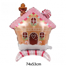 Neue Tier Cartoon Weihnachten Rentier Aluminium Film Ballon Frohe Weihnachten Dekoration Lebkuchen haus Geformt Aluminium Folie Ba