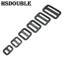 10 Pcs/Pack Plastic  Slider Tri Glide Adjust Buckles Wider Style Backpack Straps Webbing Black