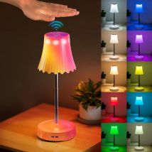 New Arrival RGB LED Night Lamp Hand Gesture Sensor Creative Night Light Dorm Room Bedside Lamp USB Charging 2600mah