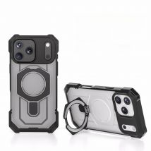 Luxuriöse, schwere Militärrüstung, stoßfeste Hülle für iPhone 17 Pro Max 17 Air 17 Pro, Magsafe, magnetischer Ringständer, Halter, harte Abdeckung