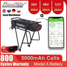 Batteria per portapacchi posteriore 48V 52V Chamrider Ebike Batteria 36V 21700 Celle 40A BMS Batteria per bicicletta elettrica Capacità potente BBS02 BBSHD