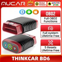 Thinkcar BD6 Skaner OBD2 Pełne narzędzie diagnostyczne systemu 5 Reset Darmowy bezprzewodowy czytnik kodów samochodowych na całe życie dla Androida Iphone VS BT200