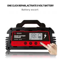 Cargador de batería inteligente de plomo-ácido para reparación de automóviles, carga rápida de alta potencia, 12V, 24V, 20a