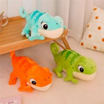 30CM Kawaii Cartoon Chameleon Stuffed Animal Lizard Plush Toy Cute Gecko Plush Doll Handmade Doll Children's Festival Gift
