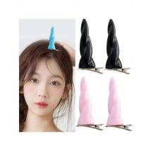 White Hair Clip Horn Anime Animal for Halloween Hair Clip for Lady Girl
