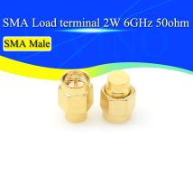 2-20PCS 2W 6GHz 50 ohm SMA Male RF Coaxial Termination Dummy Load Gold Plated Cap Connectors Accessories