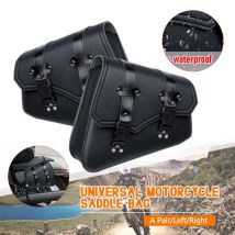 Motorrad Satteltaschen Seite Werkzeug Tasche Gepäck Sattel Tasche Tasche Schwarz Universal PU Leder Für Honda/Suzuki/Kawasaki/Yamaha
