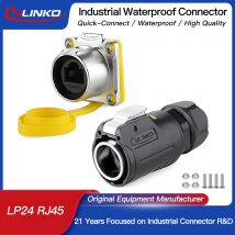 CNLINKO M24 RJ45 Wasserdichter Steckverbinder LP24 Internet Network TV BOX 8P8C Stecker CAT3 CAT6 IP68 RJ45 Adapterstecker und Buchse