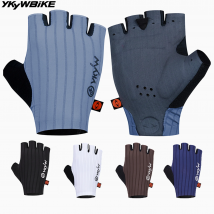YKYWBIKE 2025 Guanti da ciclismo MTB Estate Italia Interfaccia mano Pad Guanti da bicicletta mezze dita ammortizzanti Guanti da mountain bike