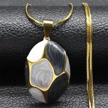 Geometrische Kontrastierende Bunte Emaille Anhänger Halskette für Frauen Edelstahl Gold Farbe Kette Halsketten Schmuck Geschenke NZZZ387
