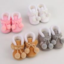 Neugeborenen Booties Baby Socken Schuhe Mädchen Winter Warme Nette Kleinkind Prewalkers Weiche Anti-slip Infant Neugeborenen Krippe Kriechen Schuhe
