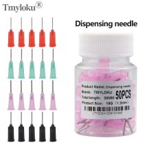 50 Stück/Flasche 14–30 g Spendernadeln, 15 Arten von konischen Stahlnadeln, Spritze, Flussmittel, Paste, Nadeln für Spender-Controller