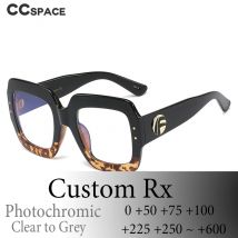 P48142  Oversized Photochromic Reading Glasses Frames Square Computer Custom Prescription to Any Diopter