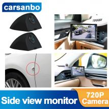 Carsanbo Monitor a specchio HD da 5 pollici Sistema di vista laterale digitale per auto con telecamera per visione notturna 720P Accessori impermeabili per punti ciechi