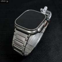 URVOI Vollständiges Titanarmband für Apple Watch Ultra 2 Gliederarmband Serie 10 9 8 7 6 SE Schnallenarmband für iWatch 49 mm Einstellwerkzeug