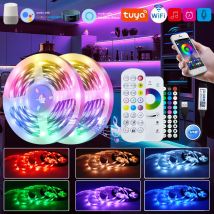 Tuya WiFi Strisce LED Smart Life USB 5050 RGB Lampada a nastro TV PC Retroilluminazione Luce ambientale Diodo flessibile Funziona con Alexa Google