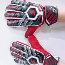 Kinder fußball Torwart handschuhe 6/7/8/9/10 Größe verdickte Latex rutsch feste Einstell gurt Torwart handschuhe