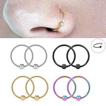 2-10 pezzi anello al naso 20G orecchini sottili della cartilagine dell'elica per le labbra narice setto piercing cerchio gioielli per il corpo delle donne e degli uomini