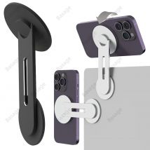 Continuity Flip iPhone Laptop-Halterung, schlanke magnetische Telefonhalterung um 180° drehbar °   für Laptops und Monitore, verstellbarer Magnetarm
