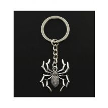Fashion 30mm Key Ring Metal Key Chain Keychain Jewelry Antique Bronze Silver Color Plated Spider Halloween 35x32mm Pendant