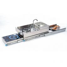 Ausziehbarer Gasherd, Spüle, Induktionsherd, SUV, Wohnmobil, ausziehbarer Mini-Gasherd für die Küche, Induktionsherd mit Spüle GR-C005