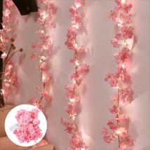 2M 20LEDs Kirschblüten-Lichterkette, Girlande, künstliche Blumenranken, Lichterkette für Schlafzimmer, Hochzeit, Party, Urlaubsdekoration