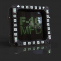 Für DCS Falcon BMS Flugsimulations-Spiel TFT Vollfarbiger Bildschirm 600X600 DPI PC USB F16MFD Cockpit Flugsimulator MFD Messgerät